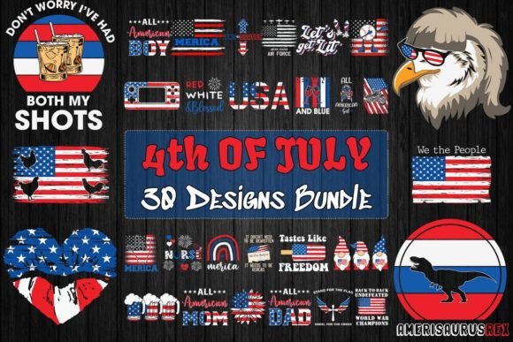 4th of July Bundle SVG: 30 Designs for Your Projects