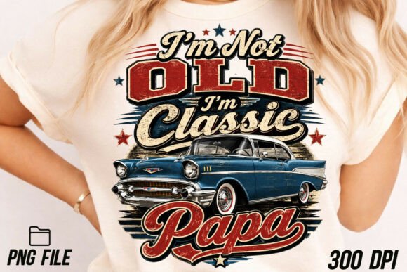 Classic Papa Car Father's Day PNG: Design That Resonates