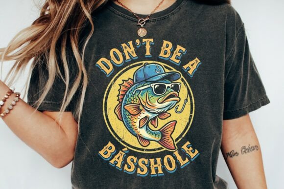 Don't Be a Basshole: A Humorous Vintage Design Asset