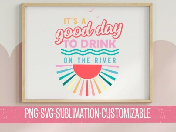Drink on the River: Capturing Carefree Vibes in Digital Design
