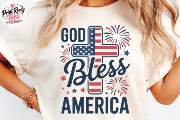 God Bless America Flag Cross PNG: A Modern Patriotic Graphic