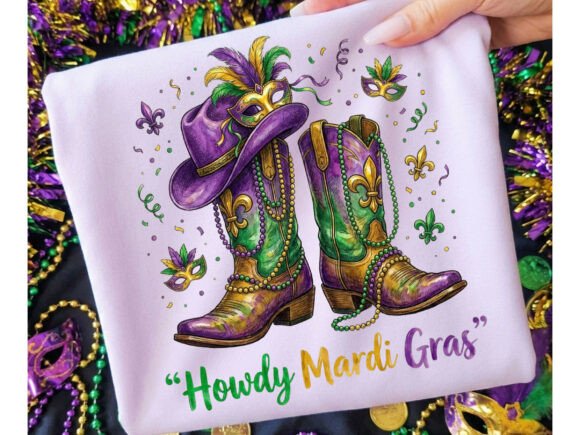 Howdy Mardi Gras Cowboy Boots Tshirt Png: A Designer's Guide