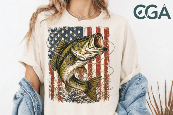 Patriotic American Flag Bass Fishing PNG: A Designer's Deep Dive