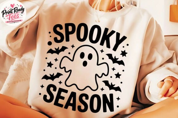 Spooky Season Ghost Halloween PNG: A Modern Design Asset