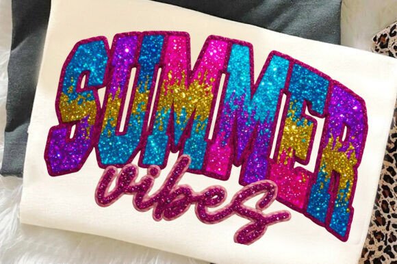 Summer Vibes Glitter Typography: Designing with Energy