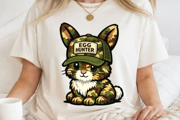 Unleash Your Creative Spirit with Camo Easter Bunny Egg Hunter Png